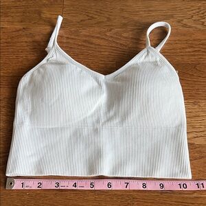 Z by Zella small white lightly padded sports bra adjustable straps